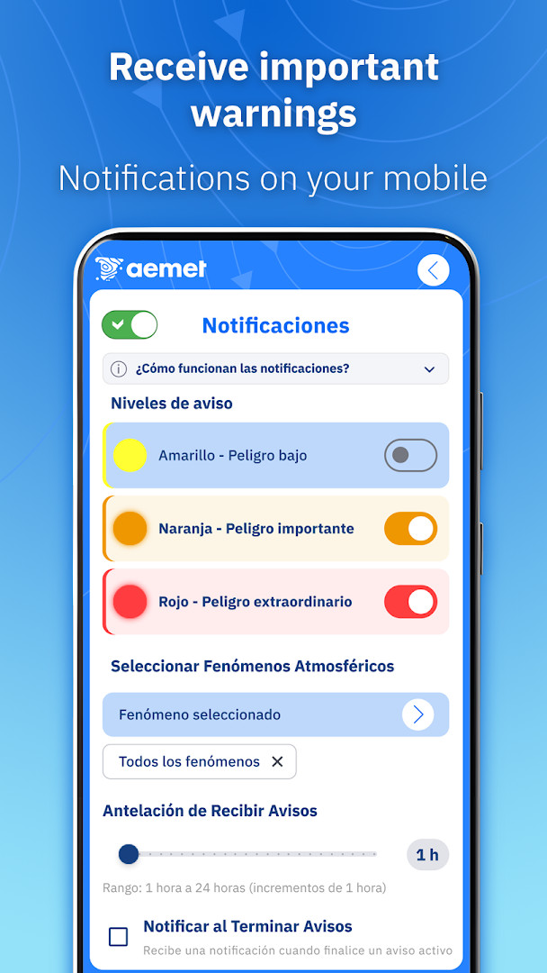 Widget preview showing daily and five-day forecast options