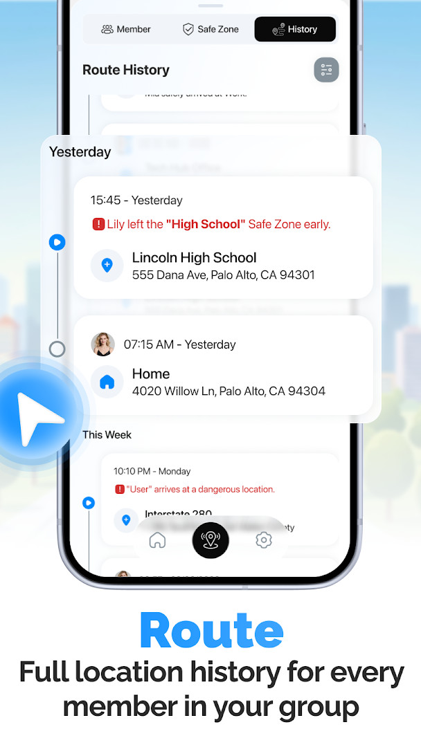 Group setup screen with a private invite code for up to five people