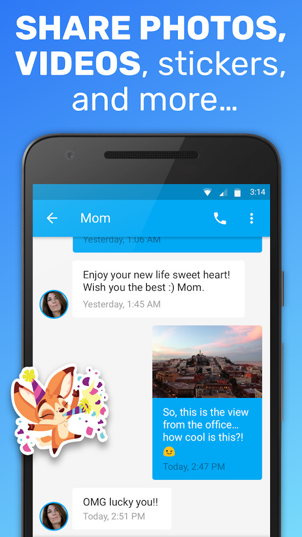 Text Me: Second Phone Number dialer for free voice calls and video calls over Wi-Fi