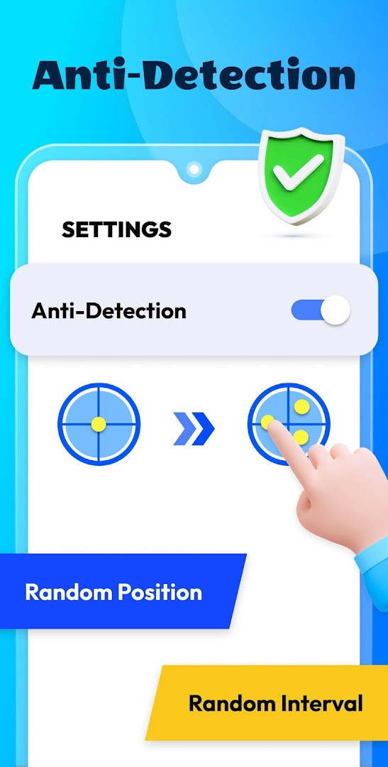 Saved scripts list in Auto Clicker: Auto Tapper with options to import and export automation scripts