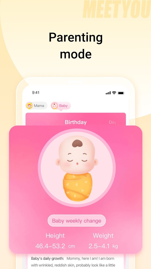 MeetYou partner sync feature showing shared cycle and conception timing