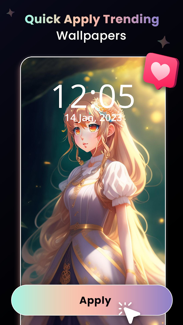 Sharing options for sending wallpapers to social media