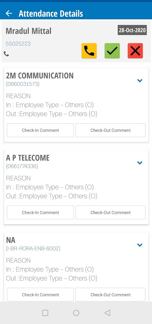 Jio Beat Planner local conveyance claim form and approval status screen.