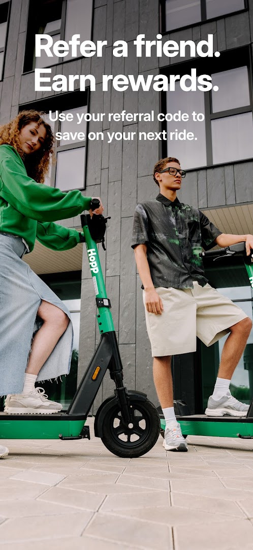 Hopp: Rent a scooter ride summary screen to end your trip safely