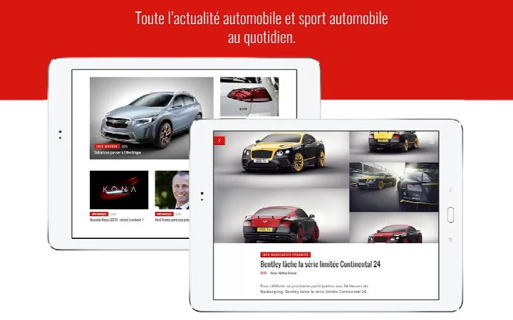 Quiz screen with a ten-question automotive knowledge series