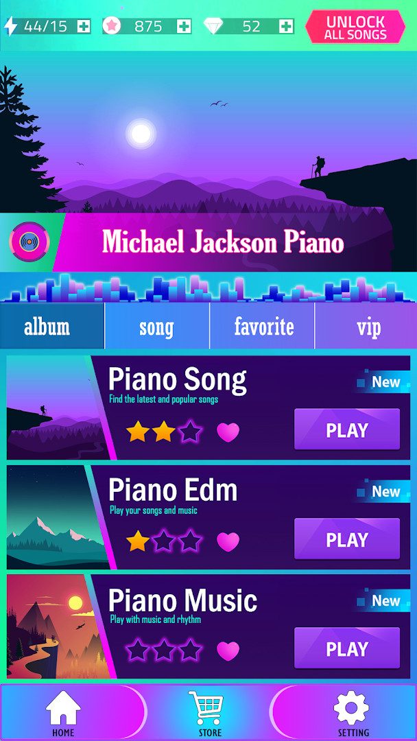 Michael Jackson - Piano Game gameplay with falling piano tiles to tap in time