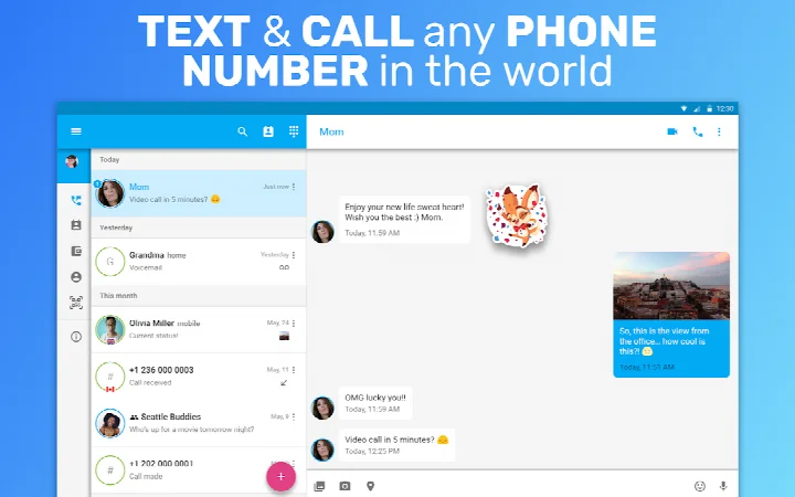 Text Me: Second Phone Number settings for text tones, signatures, wallpapers and message reminders