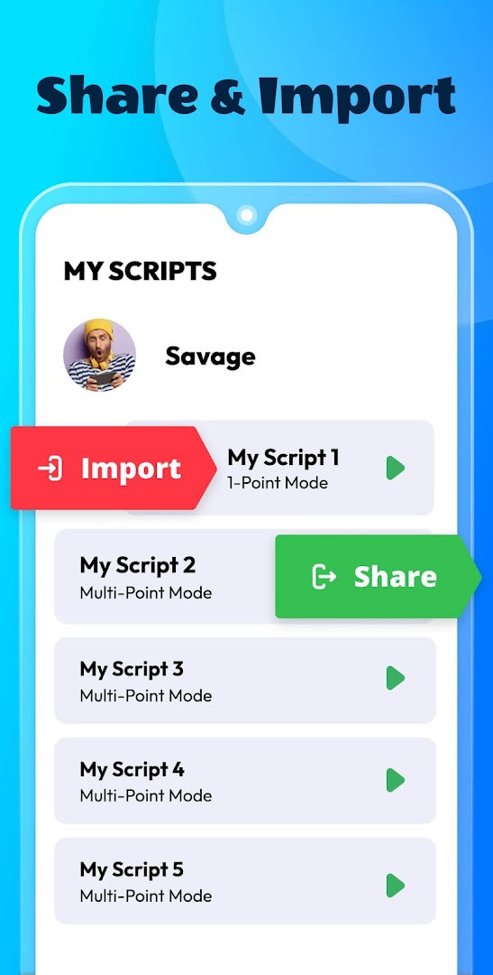Cloud sync screen in Auto Clicker: Auto Tapper for storing script data safely online
