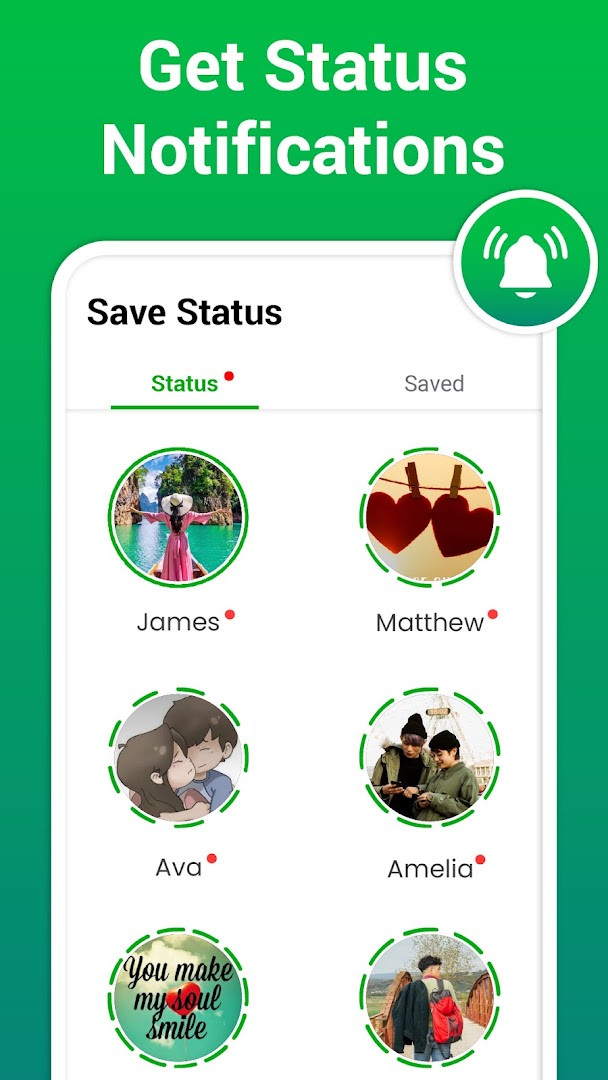 Share menu for reposting a downloaded status with friends