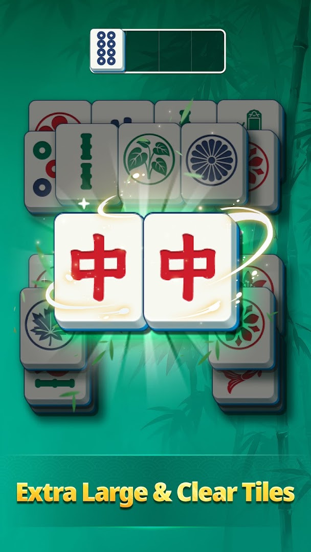 Zen Mahjong Daily board with large, easy-to-read mahjong tiles in soft colors