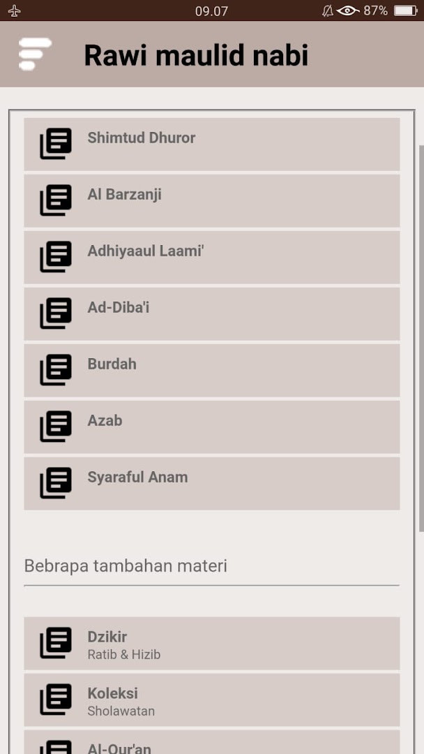 Reading view of Rawi Maulid text with translation